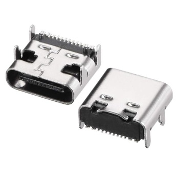 PowerMaster IC-266B-4 Type-C Dişi Şase Konnektör - USB 3.1 16 Pin Hızlı Şarj Destekli Soketi