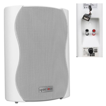 MagicVoice F-LHY5S 5.25 (13.5 CM) Hat Trafolu Duvar Tipi Sütun Hoparlör (20W RMS / 180W Peak - MP3 USB Uyumlu) - Beyaz