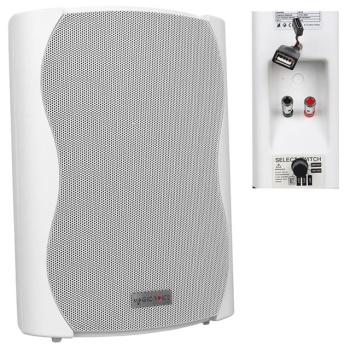 MagicVoice F-LHY6.5S 6.5 (16 CM) Hat Trafolu Duvar Tipi Sütun Hoparlör (30W RMS / 200W Peak - MP3 USB Uyumlu) - Beyaz