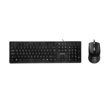 Philips SPT6234B USB 1.2 Metre Kablolu Ofis Tipi Siyah Numpadli Türkçe Q Klavye Mouse Seti