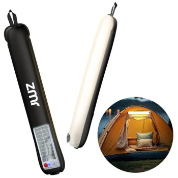 ZMR ZMR-385 Katlanır Şişirilebilir Beyaz Ledli Aydınlatma Tüpü USB Ve Güneş Enerjisi Şarjlı Armatür