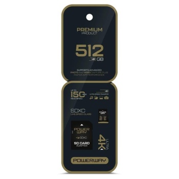 Powerway Premium 512 GB 150MB/S Ultra Hızlı 4K Destekli SDXC Hafıza Kartı