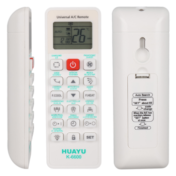 Huayu K-6600 Üniversal Akıllı Klima Kumandası 99% Uyumluluk LCD Ekranlı