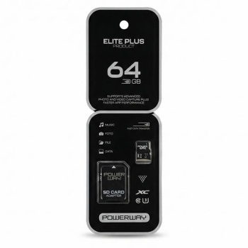 Powerway Elite Plus 64 GB Micro SD Hafıza Kartı