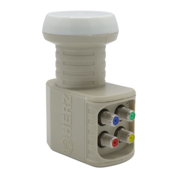 Herz HR-904 Digital Ku-Band Quad 4lü LNB Universal - Altın Uçlu 0.1dB Sharp Chip