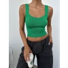 Fitil Detay Crop Triko Bluz