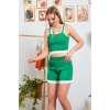 İntersia Örgü Crop Triko Bluz