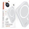 Powerway 5.000mAh PD15W Magsafe Kablosuz Wireless Taşınabilir Şarj Cihazı Beyaz Powerbank TXM5