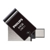 Philips FM12DC152B/00 128GB 2 IN 1 TYPE-C/USB 3.1 Siyah Gri USB Flash Bellek