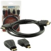 Powermaster HDMI Kablo 3in1 Set 1.5 Metre (HDMI+Micro HDMI+Mini HDMI)