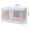 Sunup SN-25883 72L Katlanabilir Plastik Saklama Kutusu Renkli Kapaklı Tekerlekli 40x64x37cm