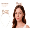 Rose Gold Renkli Taşlı “Bride” Gelin Tacı