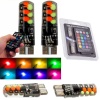 Magicvoice T10 Kumandalı 18 Rgb Led Çakarlı Universal Araç Park Ampulü (2 Adet)