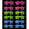 Retro Neon Fosforlu Yıldız Panjur Gözlük - 12 Adet