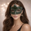 Haki Yeşil Gizemli Masquerade Balo Maskesi
