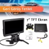 PowerMaster PM-15487 7 TFT Lcd Dijital Monitör 2 Kanal Geri Görüş Kamerası Tetiklemeli 800X480P