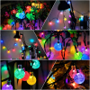 PowerMaster PM-29080 Solar Balon LED Dekoratif Bahçe Lambası 12M 100 Adet Çok Renkli Animasyonlu Dış Mekan LED Işık Zinciri