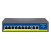 Novacom NVC-HIF0820GBL-C 8+2 Port Gigabit Uplink PoE Switch (250m Extend Modlu)
