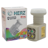 Herz HR-904 Digital Ku-Band Quad 4lü LNB Universal - Altın Uçlu 0.1dB Sharp Chip