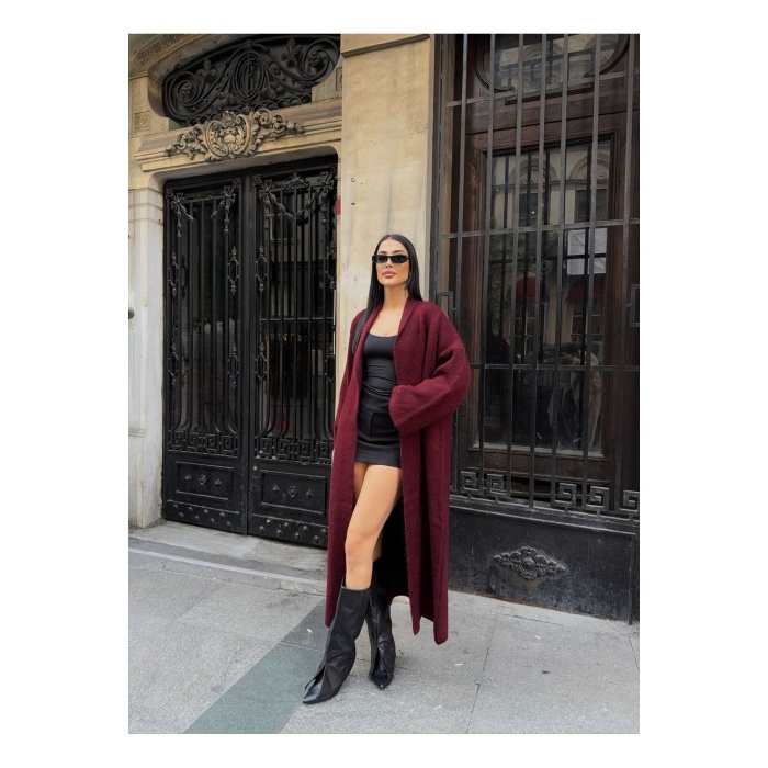 Şal Yaka Uzun Hırka