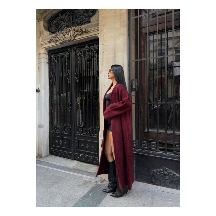 Şal Yaka Uzun Hırka