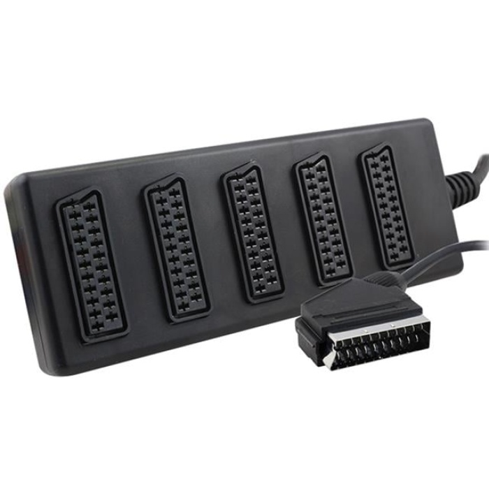 Elektromer 5li Scart Dağıtıcı (1 Erkek - 5 Dişi Scart)