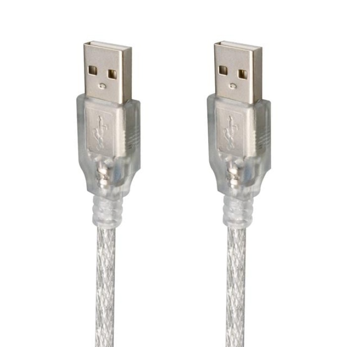 Powermaster Usb Erkek-Erkek Şeffaf Kablo 5 Metre