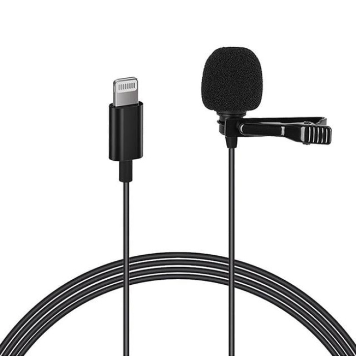 Magicvoice JH-041 Cep Telefonu için Lightning Youtuber Yaka Mikrofonu
