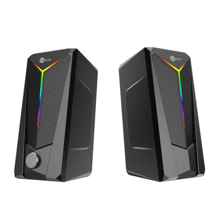 Lenovo Lecoo DS104 Kablolu Usb + 3.5Mm Jack 6W 80dB Rgb Işıklı 1+1 Gaming Speaker - Hoparlör