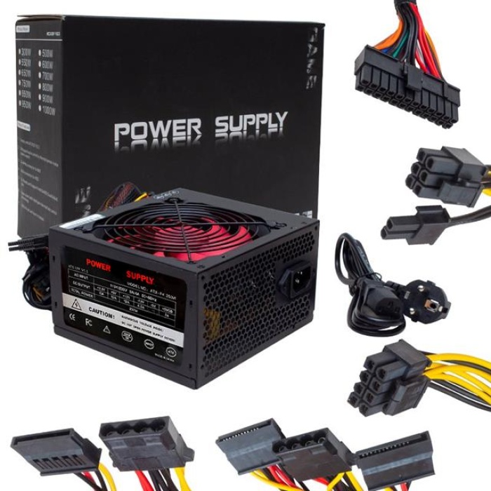 PowerMaster PEAK-250W 250 Watt Peak PC Power Supply 12V 24 Pin