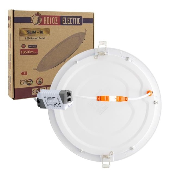 Horoz Slim-18 6400K 18w Beyaz SMD Sıva Altı Panel Led 2li Paket