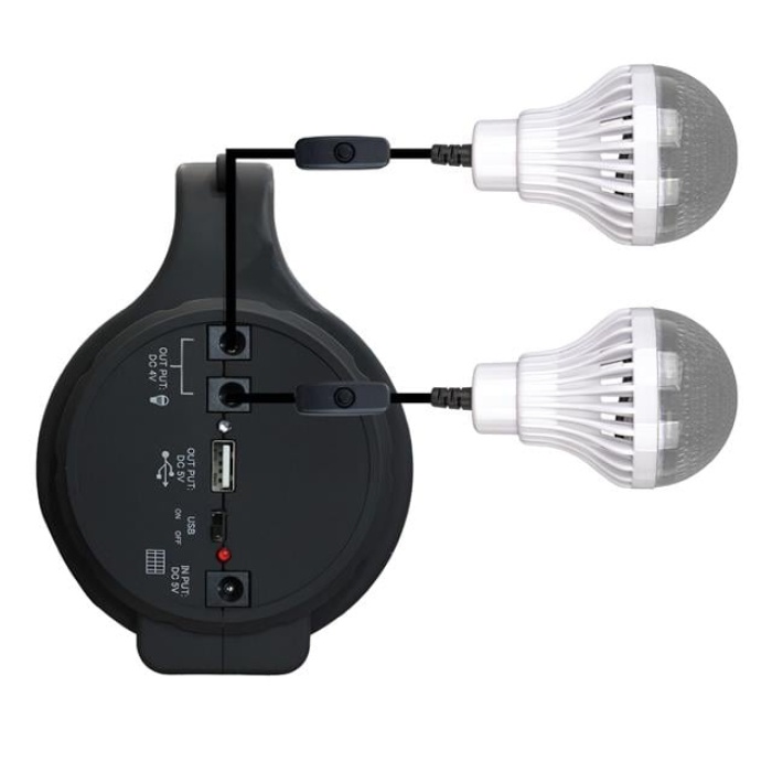 Powermaster 10 Watt 22 Smd Ledli Solar Panelli 3 Ampullü Usb-Mp3-Radyo Destekli Solar Fener YJ-1908TSYK