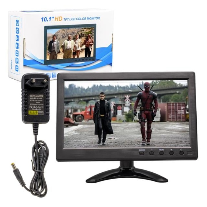 PowerMaster PM-6092 10.1 Çok Fonksiyonlu 1080P HD Araç Monitörü - HDMI/VGA/BNC/RCA/USB Girişli