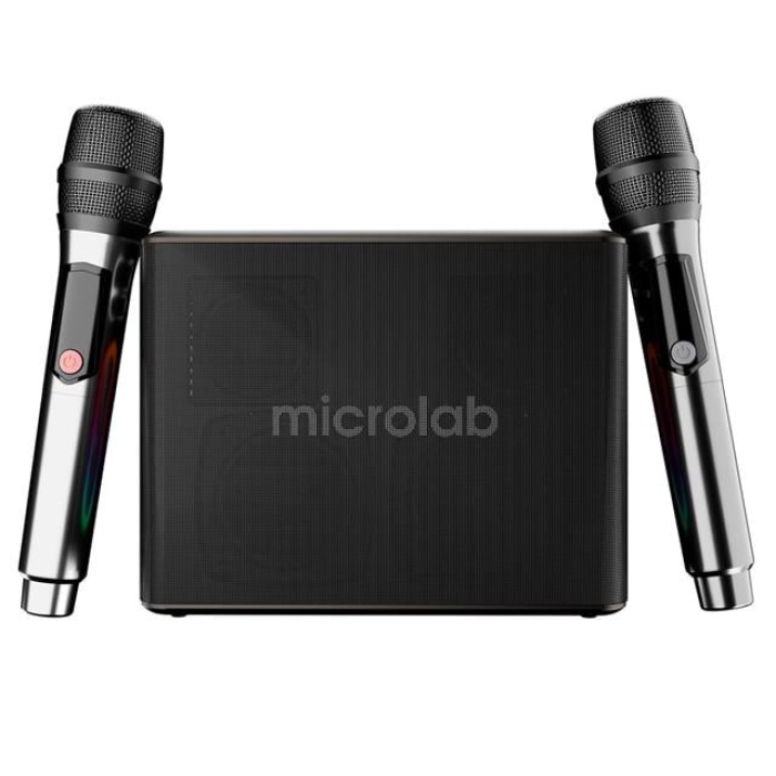 Microlab M60 Vega 100W RGB 2 Adet Kablosuz Mikrofonlu Bluetooth Karaoke Hoparlör (15.000mAh Batarya)