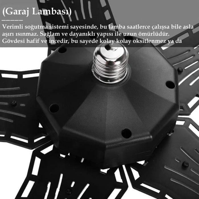 Ledx Ayarlanabilir Açılı 3 Kanatlı 72 Smd Ledli Galaxy Projektör Işığı 40W 4400 Lumen E27 32cm