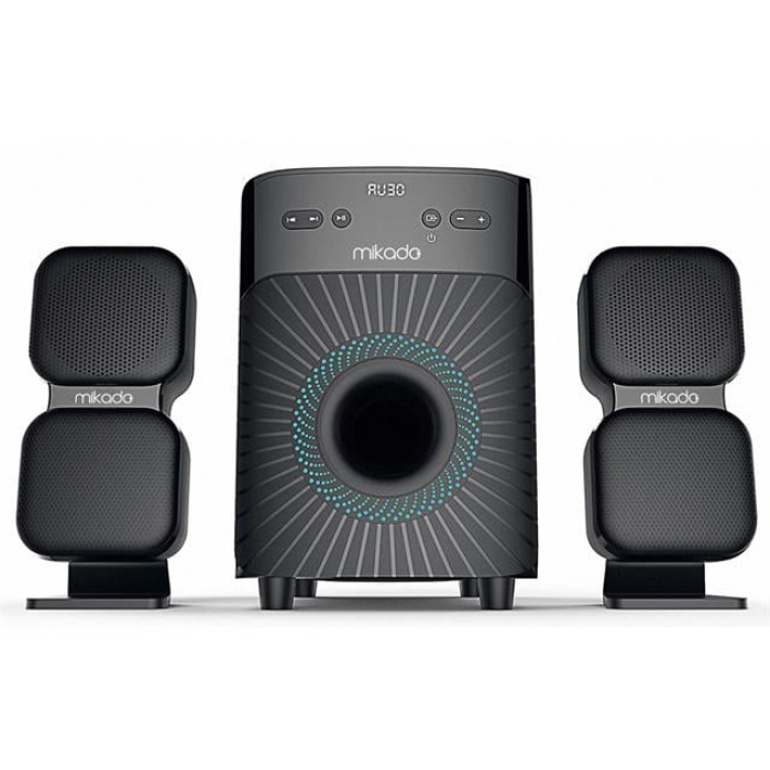 Mikado MD-360BT 2+1 38W BT/AUX/USB/FM/LED Ekran Multimedia Speaker Ev Sinema Sistemi