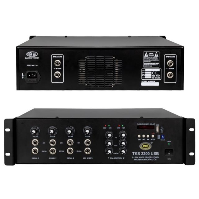 Westsound TKS-2200 2X200 Watt 4 Kanal Stereo Mixer Anfi - Amfi