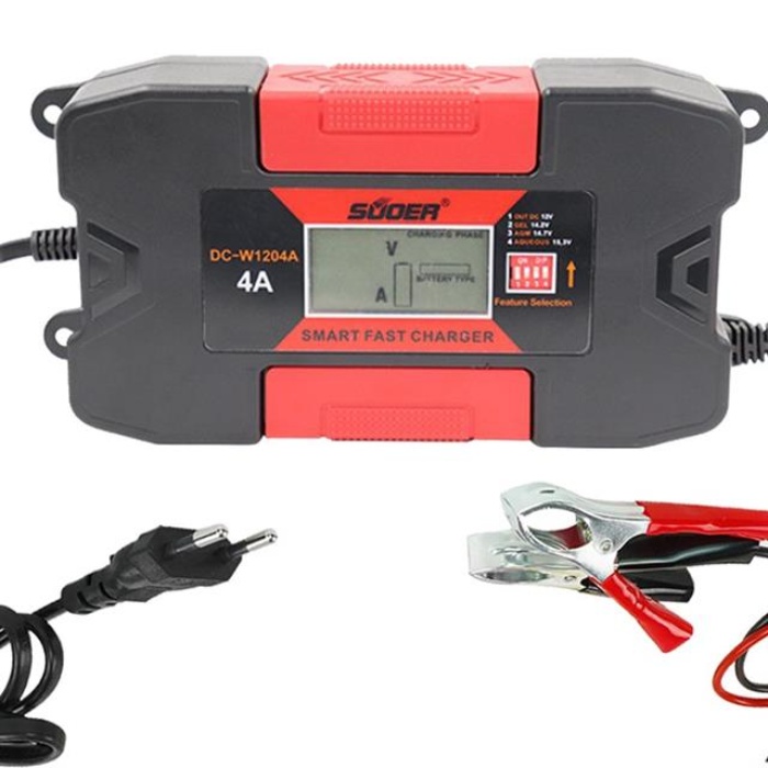 Suoer DC-W1204A 12-15.3 Volt 4 Amper Akıllı Akü Şarj Cihazı