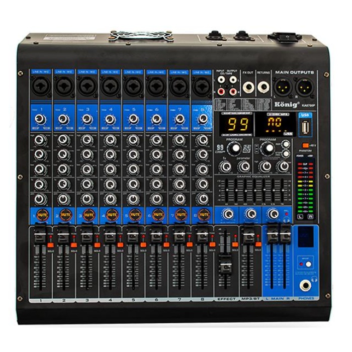 König Ka-8700 8 Kanal 2X350 Watt 99 Dsp Mıxer Amfi