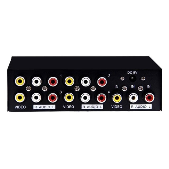 Powermaster AV-104 4 Port Video Audio Splitter