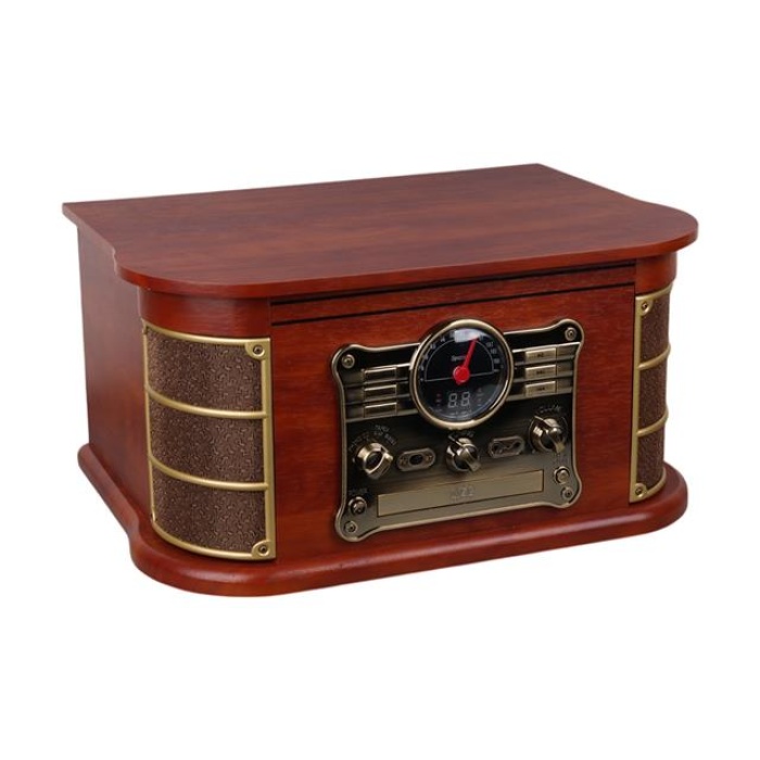 MagicVoice F38 Retro Vintage Pikap - CD - Kaset - Radyo - Bluetooth - Aux - USB Mp3 Çalar