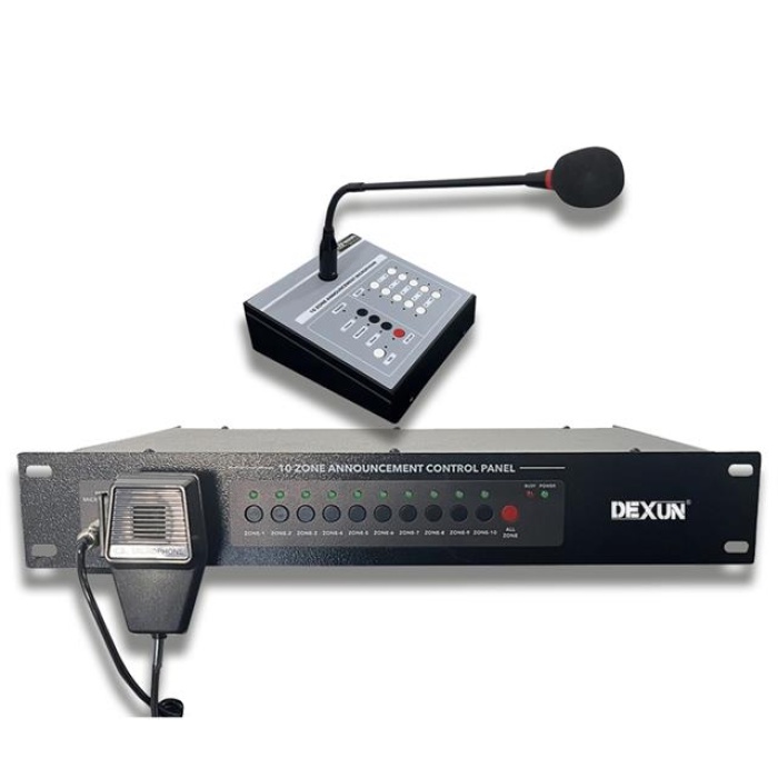 Dexun D-1170 /  D-1175 10 Bölgeli Acil Mesaj Kayıtlı Anons Kontrol Ünitesi