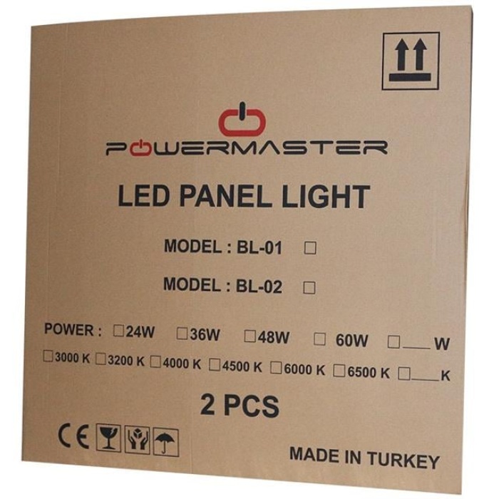 60x60 Led Panel Beyaz 48 Watt Powermaster BL-01
