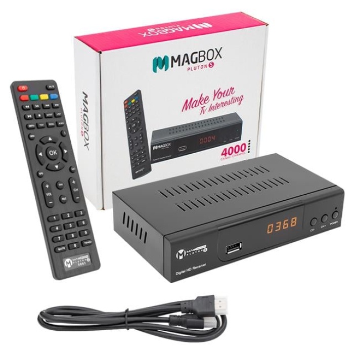 Magbox Pluton S Full HD TKGSli HDMI-Scart Girişli Kasalı Uydu Alıcısı