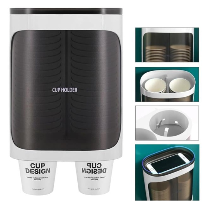 Sunup SN-27109 Kendinden Yapışkanlı Çiftli Plastik - Karton Bardak Dispenseri