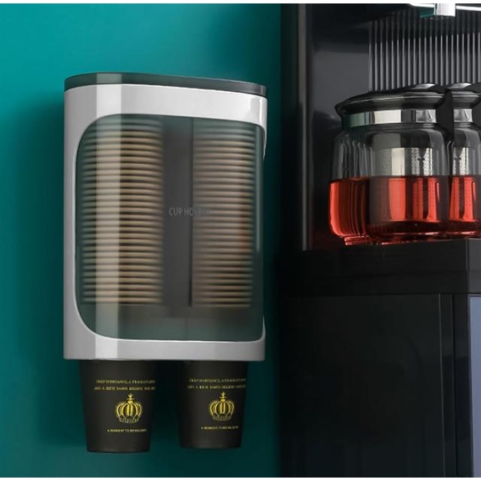 Sunup SN-27109 Kendinden Yapışkanlı Çiftli Plastik - Karton Bardak Dispenseri