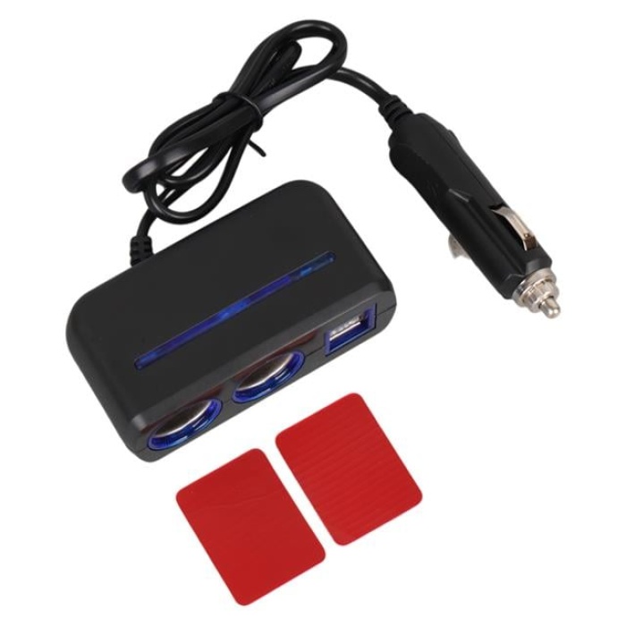 Olesson 1638 12-24V Çift USB Girişli 120W 80 CM Kablolu 2LI Araç Çakmak Çoklayıcı