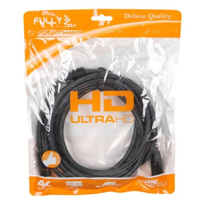 Fully G-507B 19+1 Pin V2.0 4K 60Hz 3 Metre Örgülü Gold HDMI Kablo