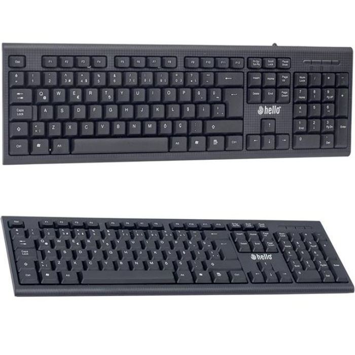 Hello HL-18742 Usb Kablolu Standart Q Klavye