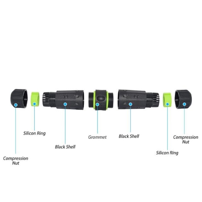 PowerMaster PM-24598 Dişi - Dişi IP68 Su Geçirmez 3.0 USB-A Konnektör